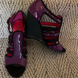 Betsey Johnson Stylish Purple Wedge Sandals